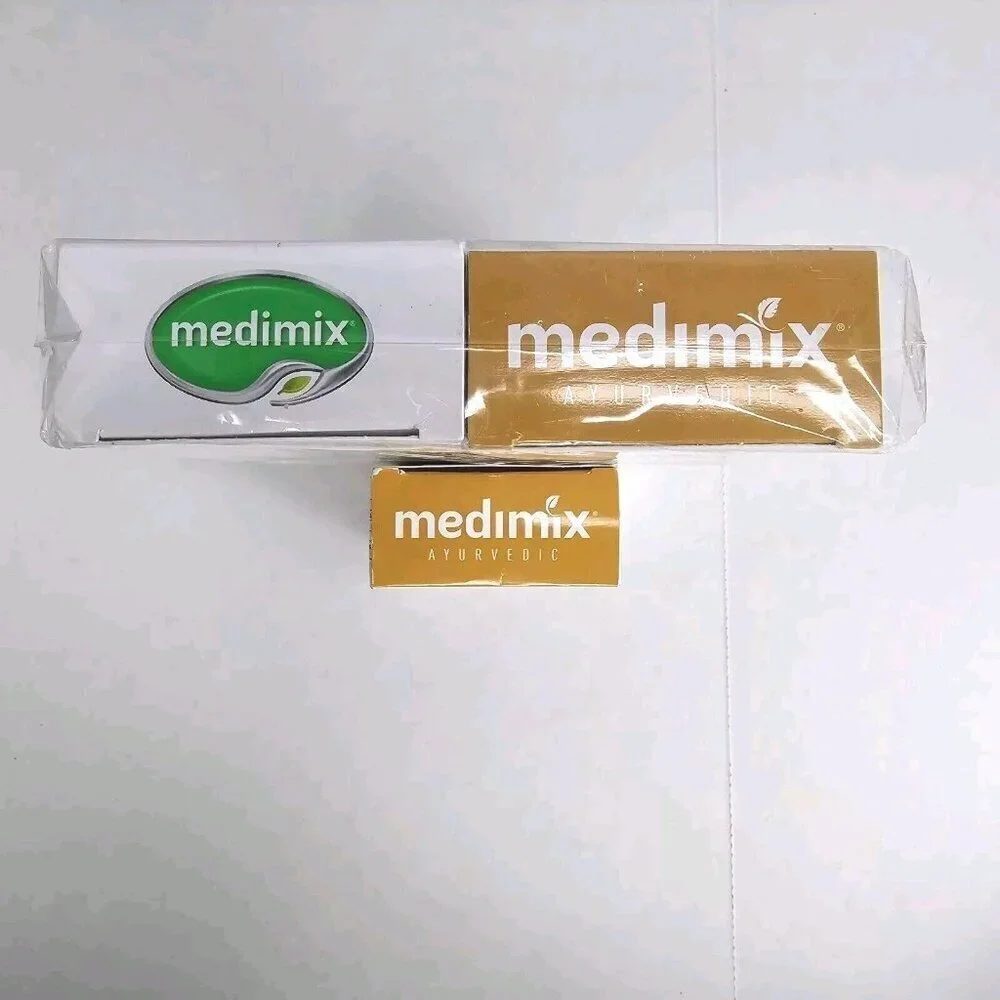 MEDIMIX AYURVEDIC Bar Soaps Lot of 5 4.4 oz Sandal Glycerin Turmeric Argan Herbs